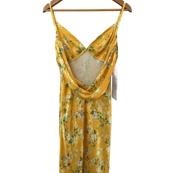 Mac Duggal Ieena Floral Empire Waist Bias Cut Sleeveless Trumpet Gown Size 0 - Picture 10 of 15
